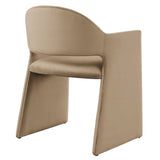 Quartz Performance Velvet Dining Armchair in Taupe