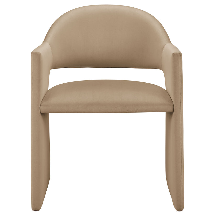 Quartz Performance Velvet Dining Armchair in Taupe