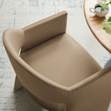 Quartz Performance Velvet Dining Armchair in Taupe