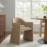 Quartz Performance Velvet Dining Armchair in Taupe