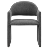 Quartz Upholstered Fabric Dining Armchair in Charcoal