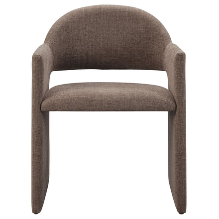 Talia Upholstered Fabric Dining Armchair in Mocha