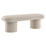 Torin Performance Velvet Bench in Almond