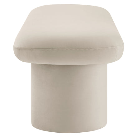 Orla Performance Velvet Bench in Almond