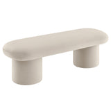 Torin Performance Velvet Bench in Almond