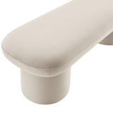 Torin Performance Velvet Bench in Almond