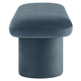 Torin Performance Velvet Bench in Cadet Blue