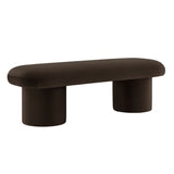 Torin Performance Velvet Bench in Chocolate Brown