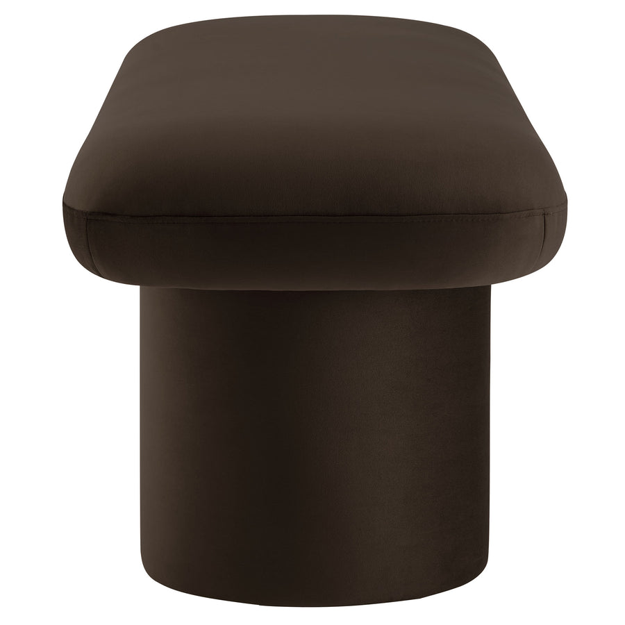 Torin Performance Velvet Bench in Chocolate Brown