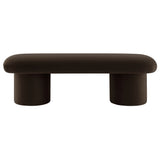 Torin Performance Velvet Bench in Chocolate Brown