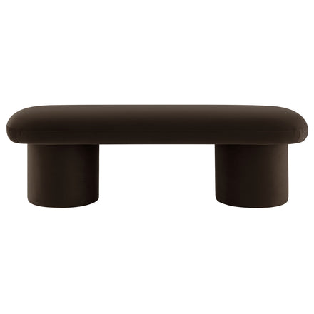 Orla Performance Velvet Bench in Chocolate Brown