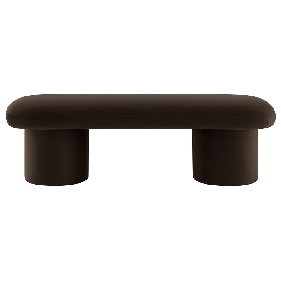 Torin Performance Velvet Bench in Chocolate Brown