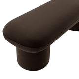 Torin Performance Velvet Bench in Chocolate Brown