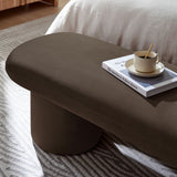 Torin Performance Velvet Bench in Chocolate Brown