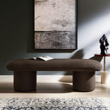 Torin Performance Velvet Bench in Chocolate Brown