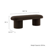 Torin Performance Velvet Bench in Chocolate Brown
