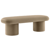 Torin Performance Velvet Bench in Taupe