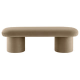 Torin Performance Velvet Bench in Taupe