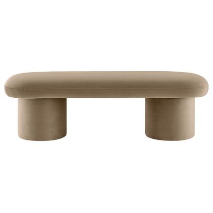 Orla Performance Velvet Bench in Taupe