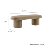 Torin Performance Velvet Bench in Taupe