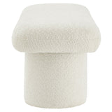 Torin Chenille Upholstered Bench in Cream