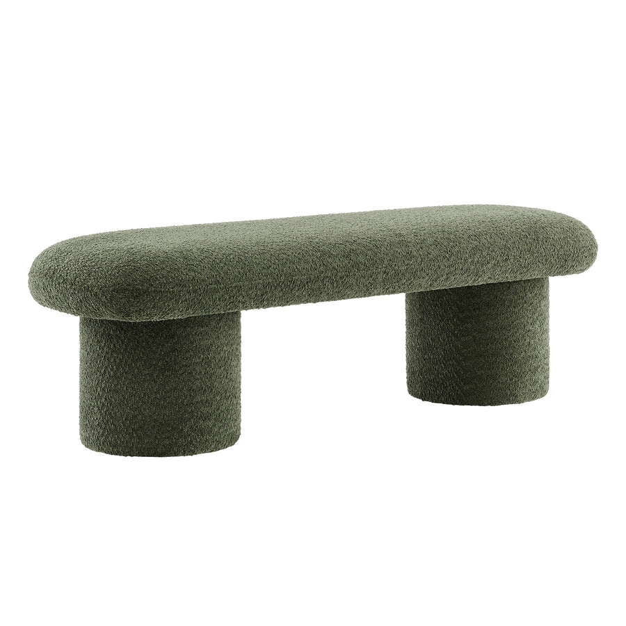 Torin Chenille Upholstered Bench in Sage