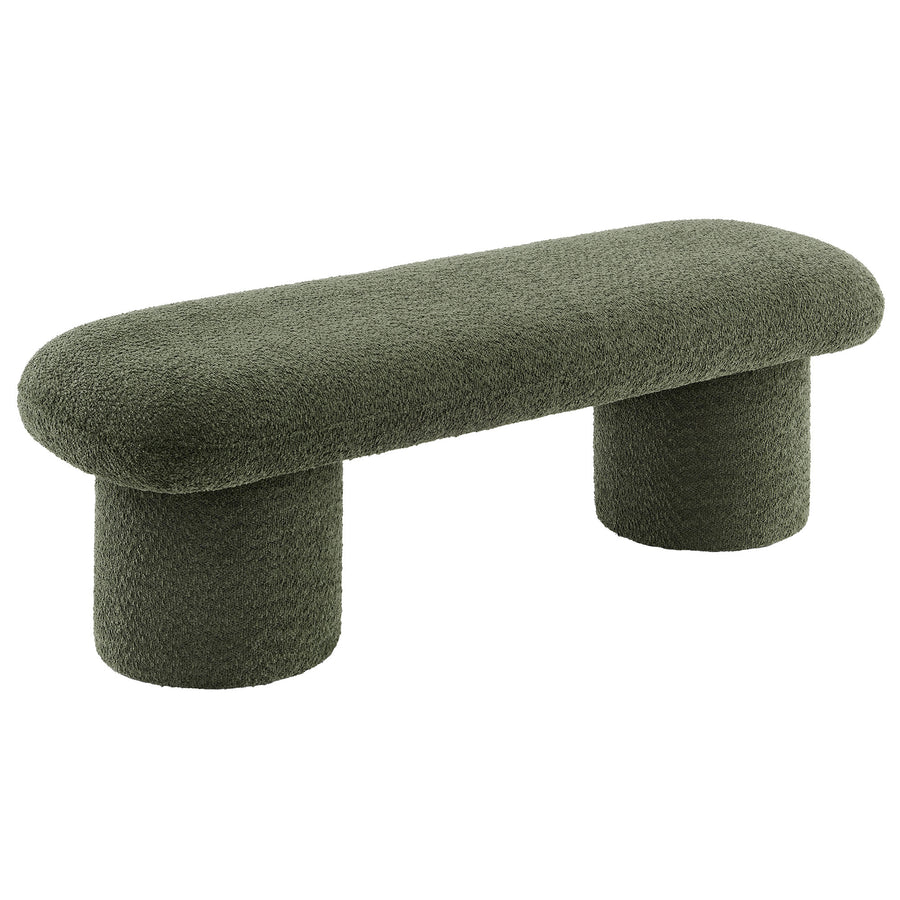 Torin Chenille Upholstered Bench in Sage