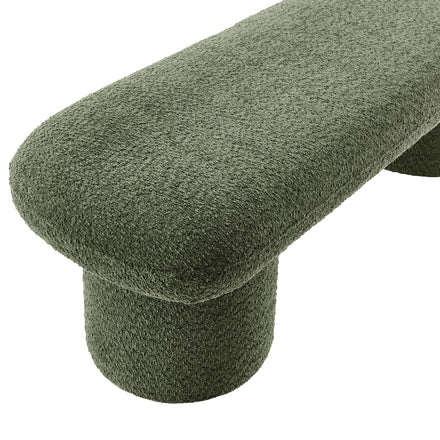 Orla Chenille Upholstered Bench in Sage