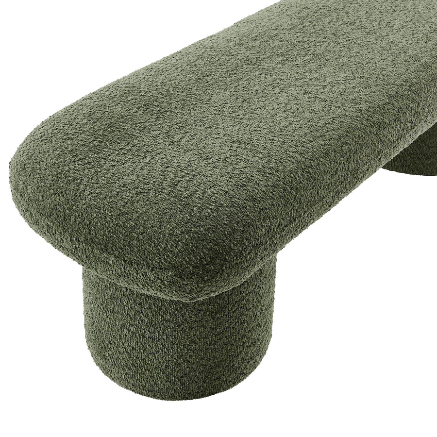 Torin Chenille Upholstered Bench in Sage