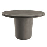 Portico 48" Indoor - Outdoor Patio Concrete Round Dining Table in Gray