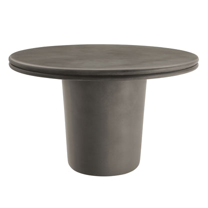 Brion 48" Indoor - Outdoor Patio Concrete Round Dining Table by Furniture For America