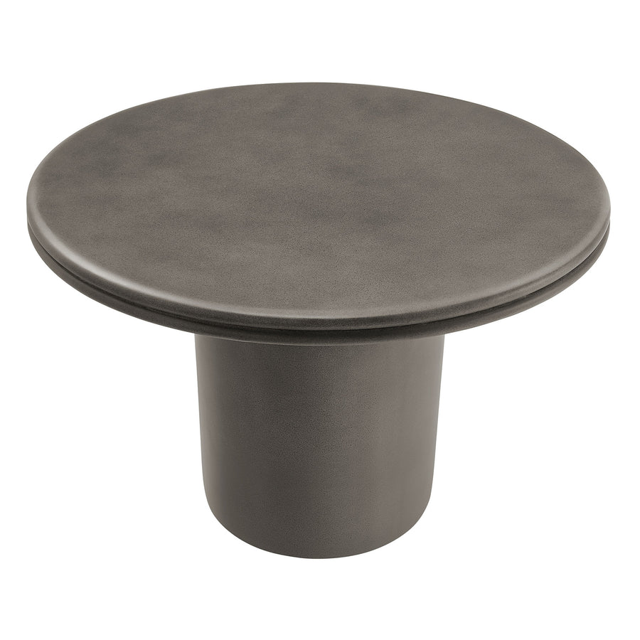 Portico 48" Indoor - Outdoor Patio Concrete Round Dining Table in Gray