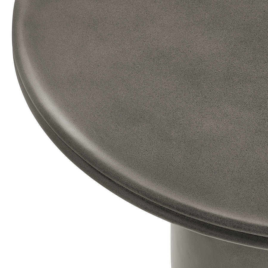 Portico 48" Indoor - Outdoor Patio Concrete Round Dining Table in Gray