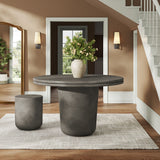 Portico 48" Indoor - Outdoor Patio Concrete Round Dining Table in Gray
