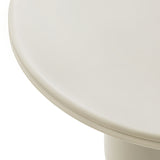 Portico 48" Indoor - Outdoor Patio Concrete Round Dining Table in White