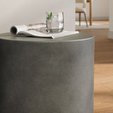 Portico Indoor - Outdoor Patio Concrete Stool in Gray