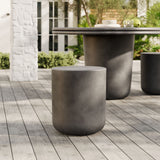 Portico Indoor - Outdoor Patio Concrete Stool in Gray