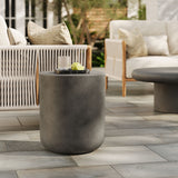Portico Indoor - Outdoor Patio Concrete Stool in Gray