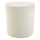 Portico Indoor - Outdoor Patio Concrete Stool in White
