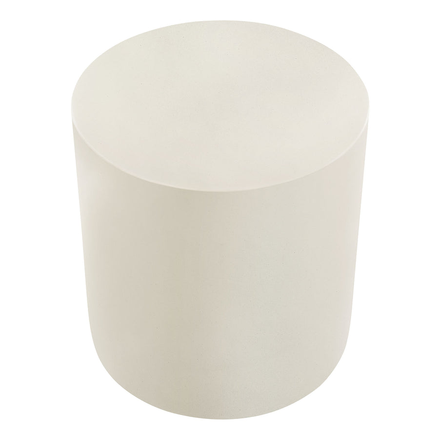 Portico Indoor - Outdoor Patio Concrete Stool in White