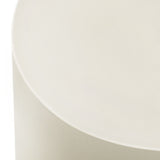 Portico Indoor - Outdoor Patio Concrete Stool in White