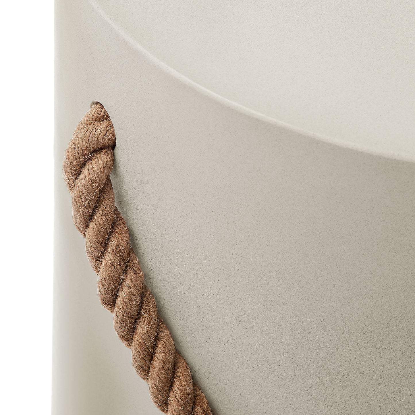 Isera Indoor - Outdoor Patio Rope Concrete Side Table Stool by Furniture For America