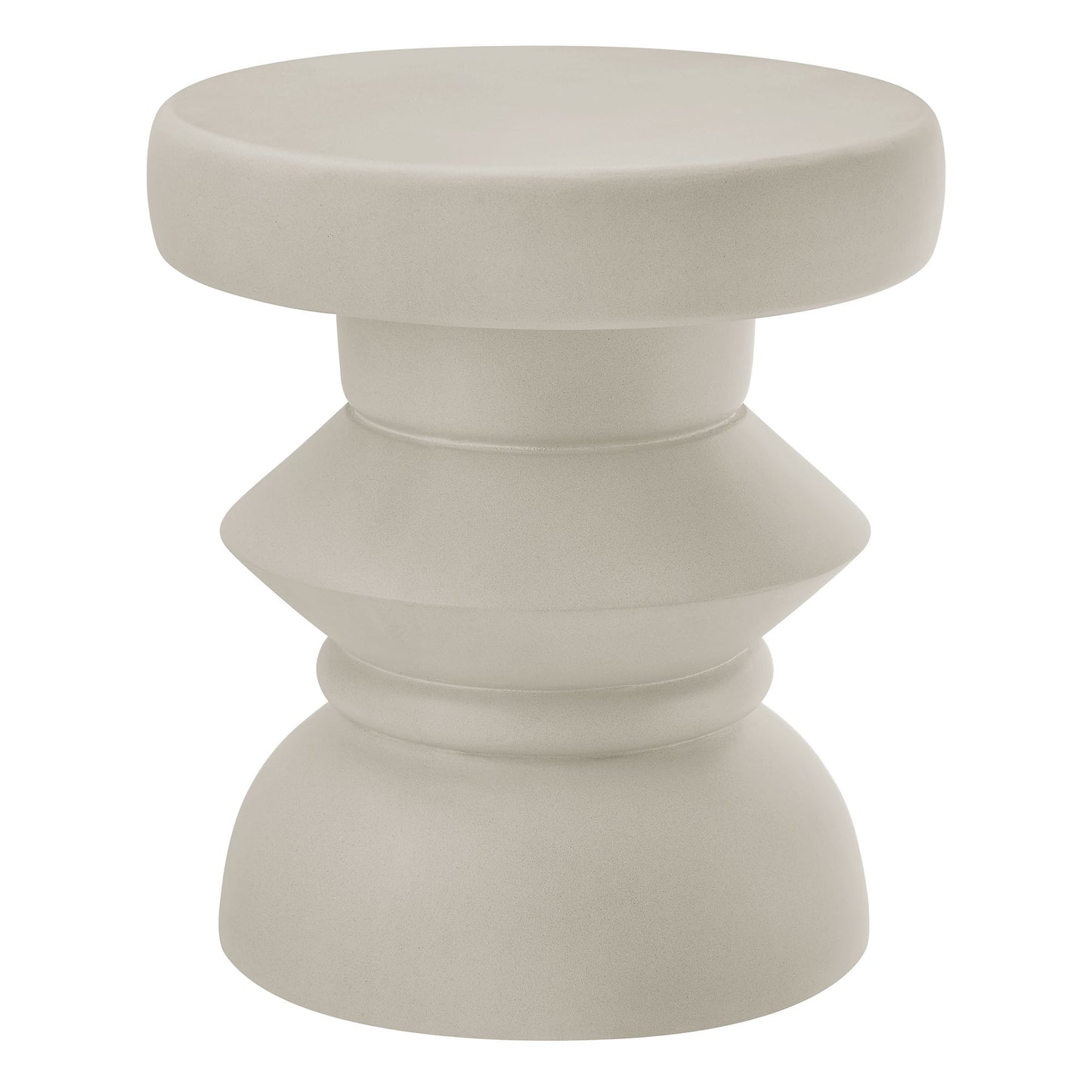 Terza Indoor - Outdoor Patio Concrete Side Table by Furniture For America