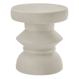 Marstal Indoor - Outdoor Patio Concrete Side Table in Light Gray