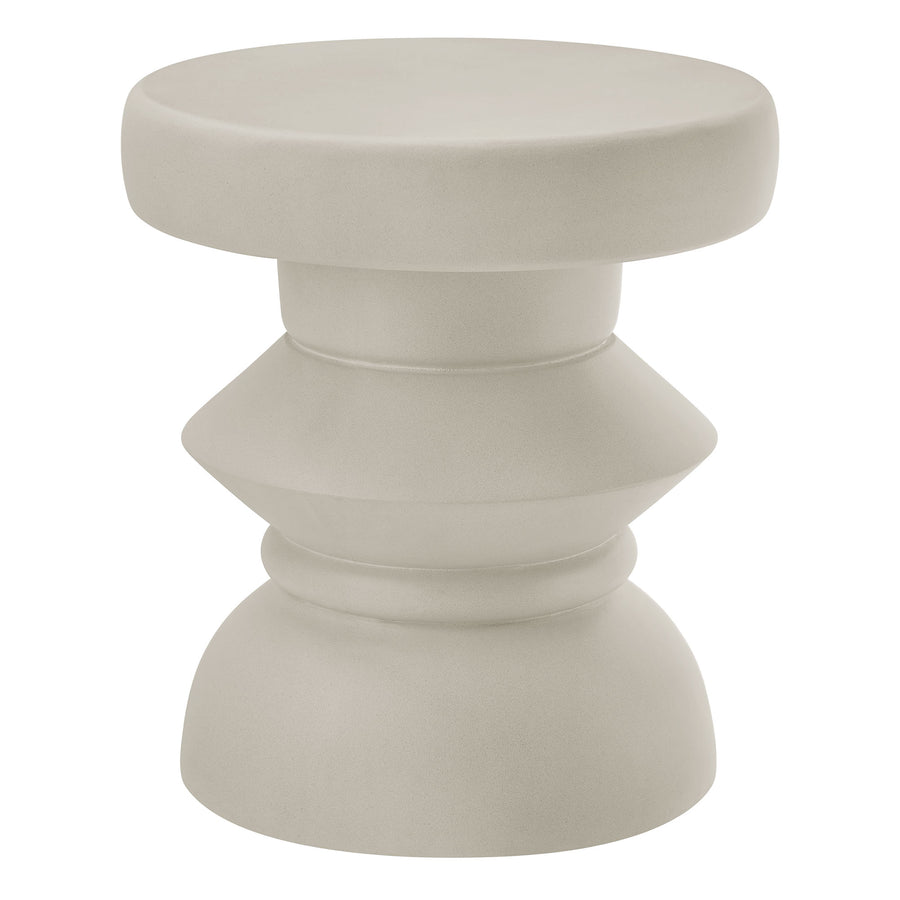 Marstal Indoor - Outdoor Patio Concrete Side Table in Light Gray