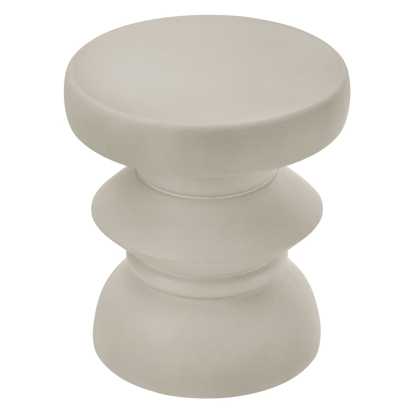 Terza Indoor - Outdoor Patio Concrete Side Table by Furniture For America