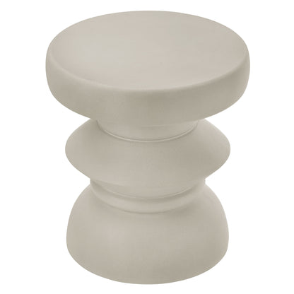 Terza Indoor - Outdoor Patio Concrete Side Table by Furniture For America
