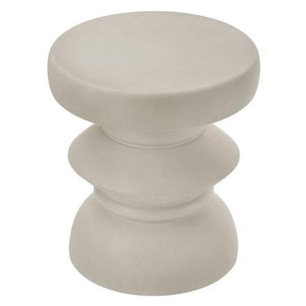 Terza Indoor - Outdoor Patio Concrete Side Table in Light Gray
