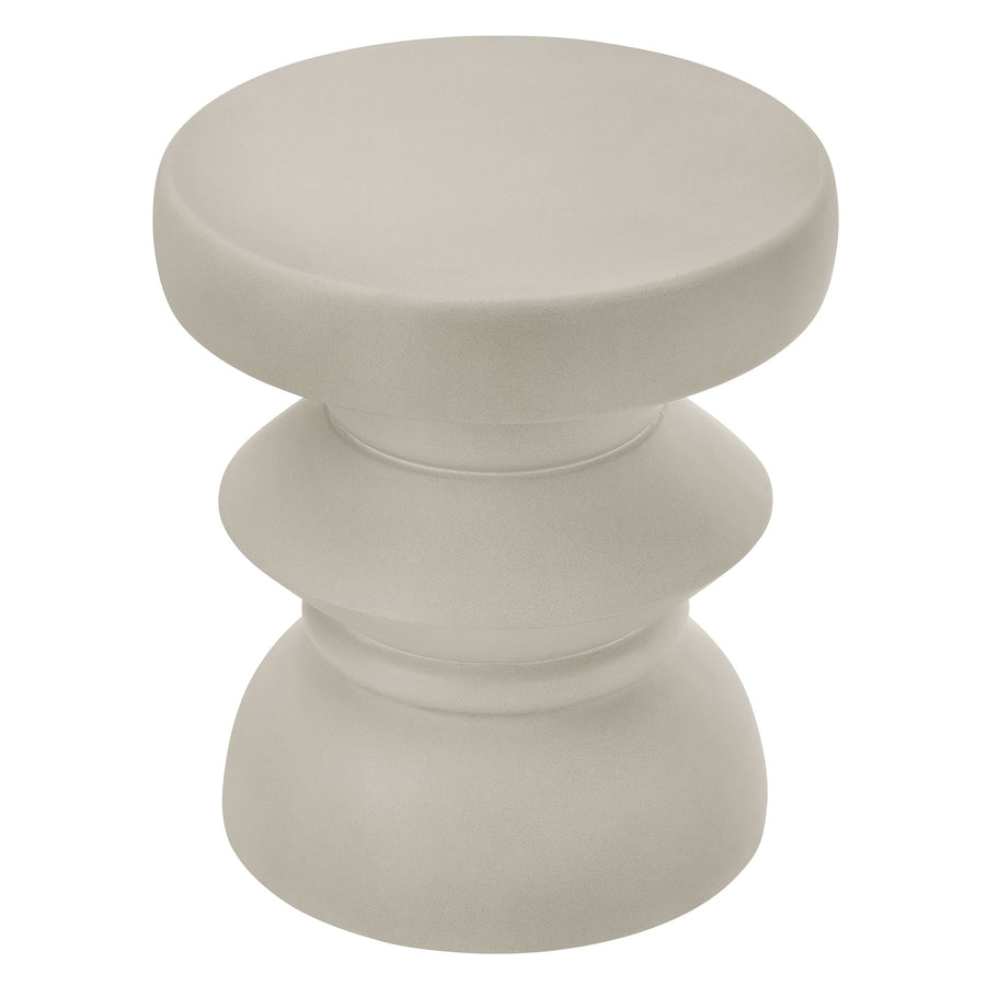 Marstal Indoor - Outdoor Patio Concrete Side Table in Light Gray