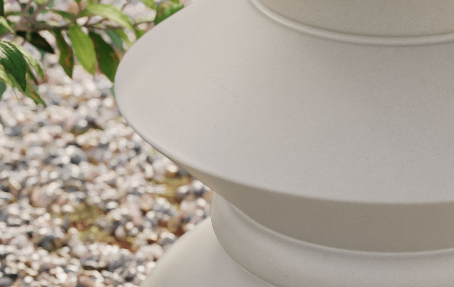 Marstal Indoor - Outdoor Patio Concrete Side Table in Light Gray